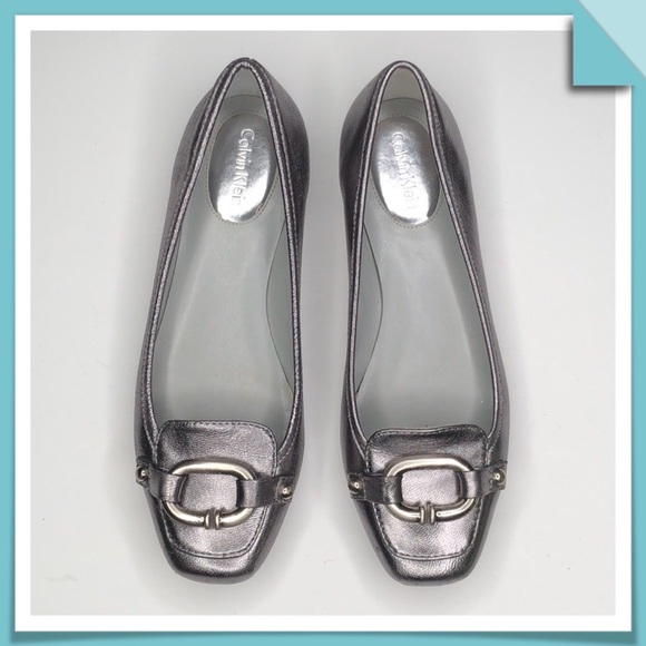 Calvin Klein Shoes - Calvin Klein Metallic Flats  Size 7.5